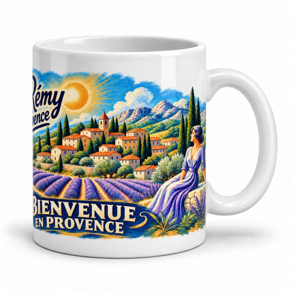 Mug Provence - Village au soleil, anse à droite