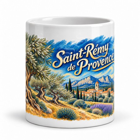 Mug Provence - Oliviers dans le mistral, vue de face