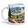 Mug Provence - Cyprès et champs dorés, anse à gauche