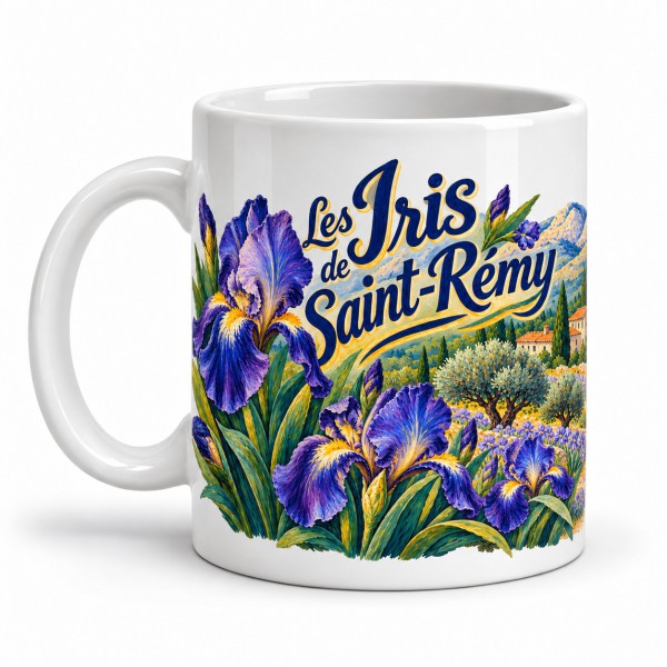 Mug Provence - Iris de Saint-Rémy, anse à gauche