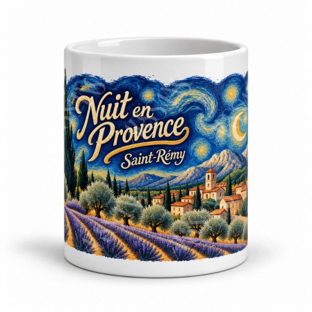 Mug Provence - Nuit étoilée sur les Alpilles, vue de face