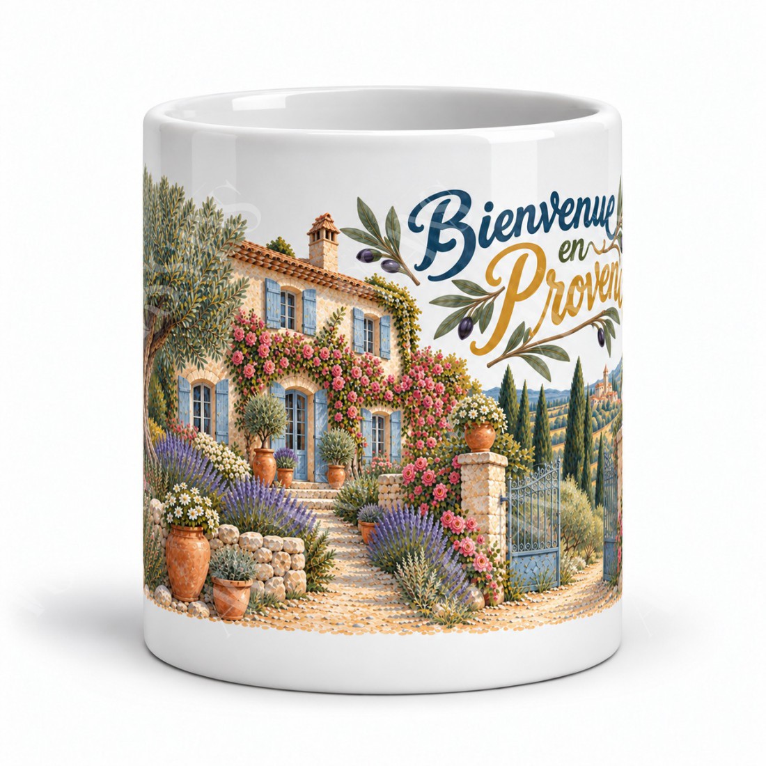 Mug Provence - Mas et jardin provençal, vue de face