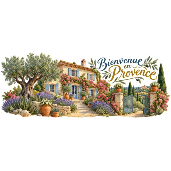 Mug Provence - Mas et jardin provençal, décor à plat