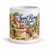 Mug Provence - Fontaine et ruelle fleurie, vue de face