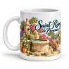 Mug Provence - Fontaine et ruelle fleurie, anse à gauche