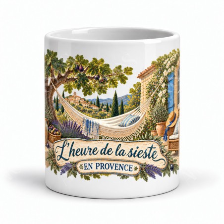 Mug Provence - Sieste aux volets bleus, vue de face