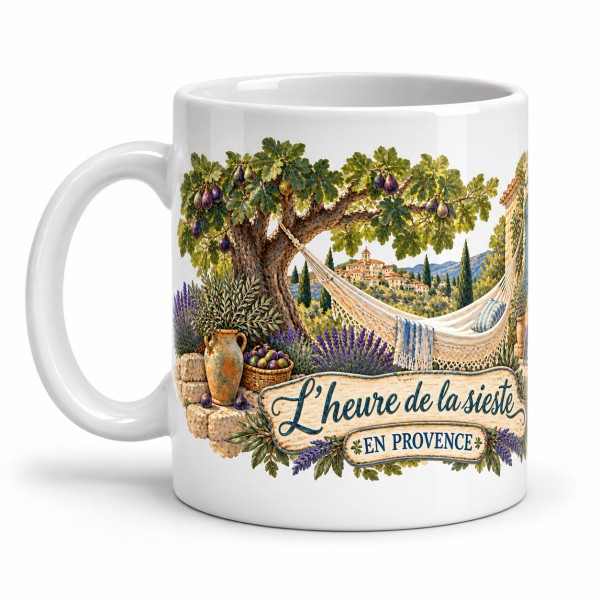 Mug Provence - Sieste aux volets bleus, anse à gauche
