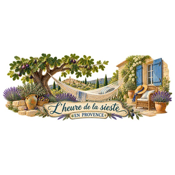 Mug Provence - Sieste aux volets bleus, décor à plat