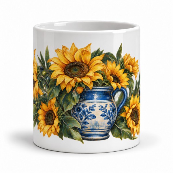 Mug fleurs - Tournesols dans un pichet, Manufacture Arssans
