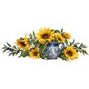 Mug fleurs - Tournesols dans un pichet, décor à plat