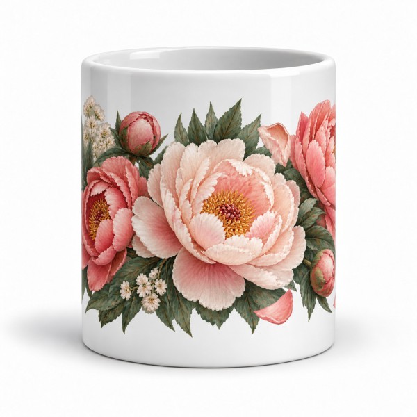 Mug fleurs - Brassée de pivoines, Manufacture Arssans