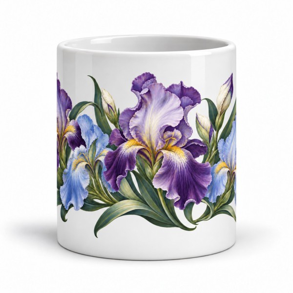 Mug fleurs - Iris et feuillage, Manufacture Arssans