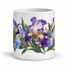 Mug fleurs - Iris et feuillage, vue de face
