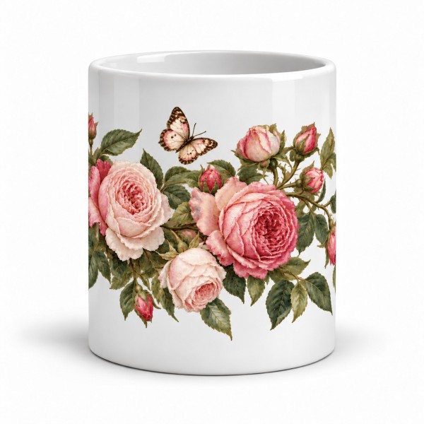 Mug fleurs - Jardin de roses anciennes, Manufacture Arssans