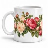 Mug fleurs - Jardin de roses anciennes, anse à gauche