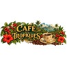 Mug café - Café des Tropiques, façon carte postale, décor à plat