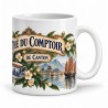 Mug thé - Thé du Comptoir de Canton, façon carte postale, anse à droite