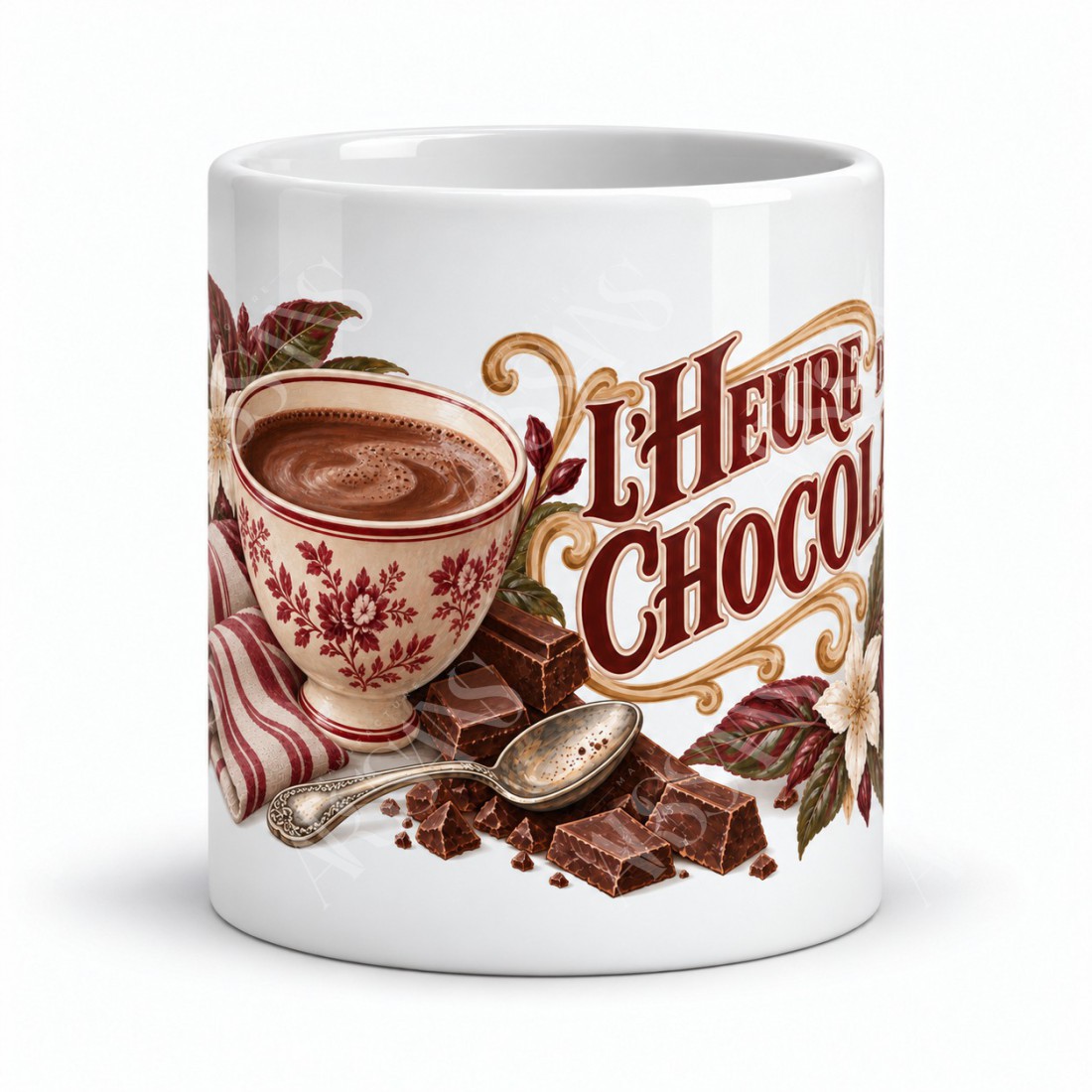 Mug chocolat - L’Heure du chocolat, vue de face