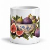 Mug gourmand - Figues et feuilles, vue de face