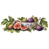 Mug gourmand - Figues et feuilles, décor à plat