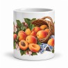Mug gourmand - Abricots et panier d’osier, vue de face