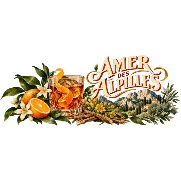 Mug apéritif - Amer des Alpilles, décor à plat