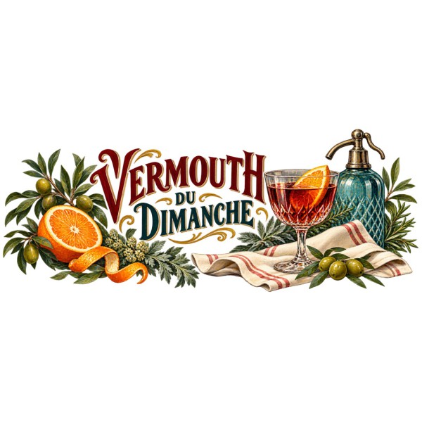 Mug apéritif - Vermouth du dimanche, décor à plat