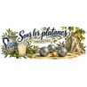 Mug Provence - Anis et partie de pétanque, décor à plat
