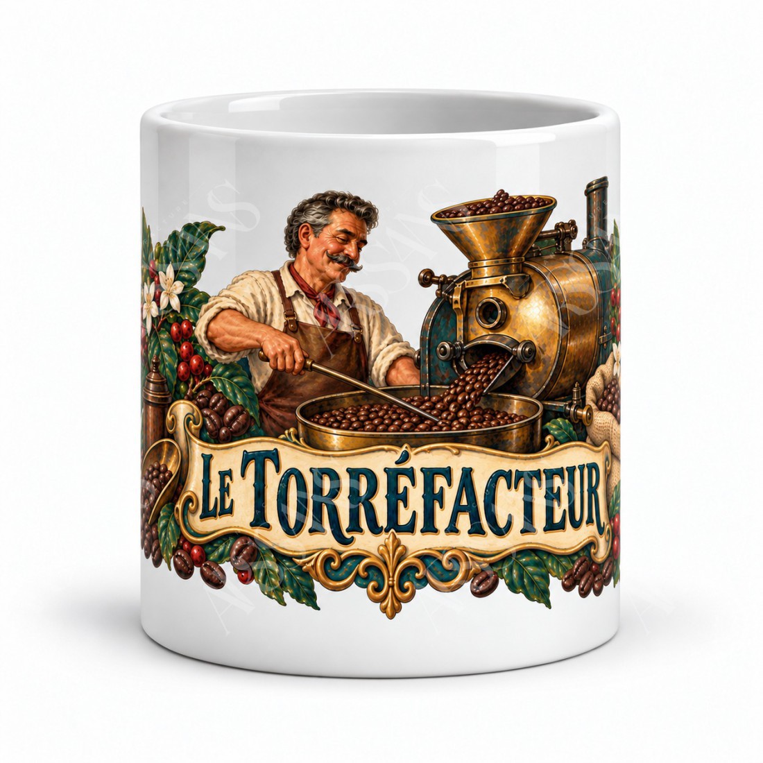 Mug métiers d’autrefois - Le Torréfacteur, vue de face