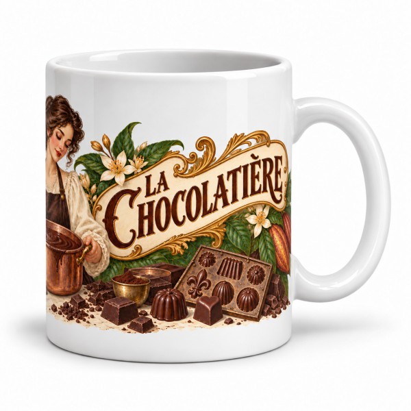 Mug métiers d’autrefois - La Chocolatière, anse à droite