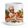 Mug métiers d’autrefois - Le Cuisinier provençal, façon carte postale, vue de face