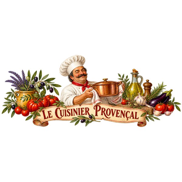 Mug métiers d’autrefois - Le Cuisinier provençal, façon carte postale, décor à plat
