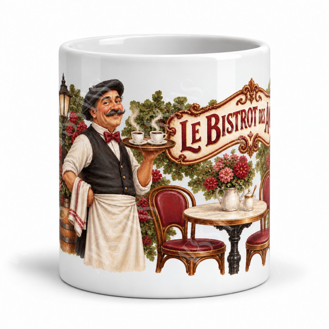 Mug métiers d’autrefois - Le Bistrot des amis, vue de face