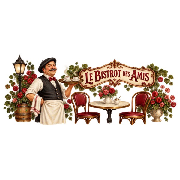 Mug métiers d’autrefois - Le Bistrot des amis, décor à plat