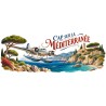 Mug rétro - Hydravion sur la côte, décor à plat