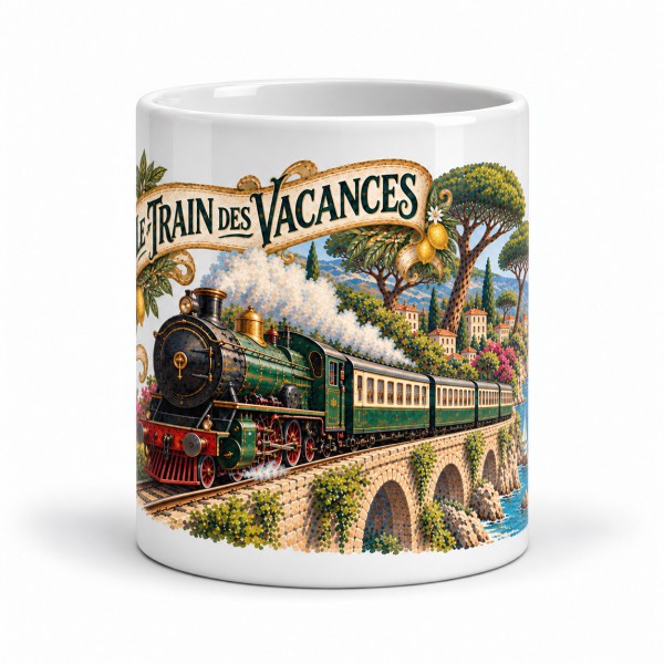 Mug rétro - Train des vacances, Manufacture Arssans