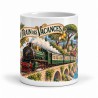 Mug rétro - Train des vacances, vue de face