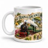 Mug rétro - Train des vacances, anse à gauche