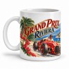 Mug rétro - Grand Prix sur la Riviera, anse à gauche
