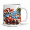 Mug rétro - Grand Prix sur la Riviera, anse à droite