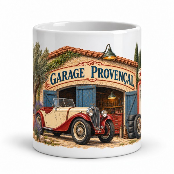 Mug rétro - Garage provençal, Manufacture Arssans