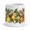 Mug nature - Oiseaux et agrumes, vue de face