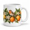 Mug nature - Oiseaux et agrumes, anse à droite