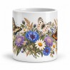 Mug nature - Papillons et fleurs sauvages, vue de face