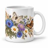 Mug nature - Papillons et fleurs sauvages, anse à droite