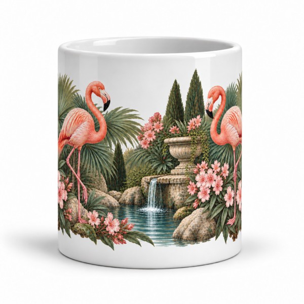 Mug nature - Flamants et jardin méditerranéen, Manufacture Arssans