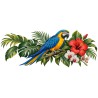 Mug nature - Perroquet et feuillage tropical, décor à plat