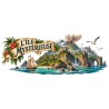 Mug Jules Verne - L’Île mystérieuse, façon carte postale, décor à plat
