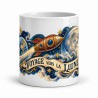 Mug Jules Verne - Voyage vers la Lune, façon carte postale, vue de face