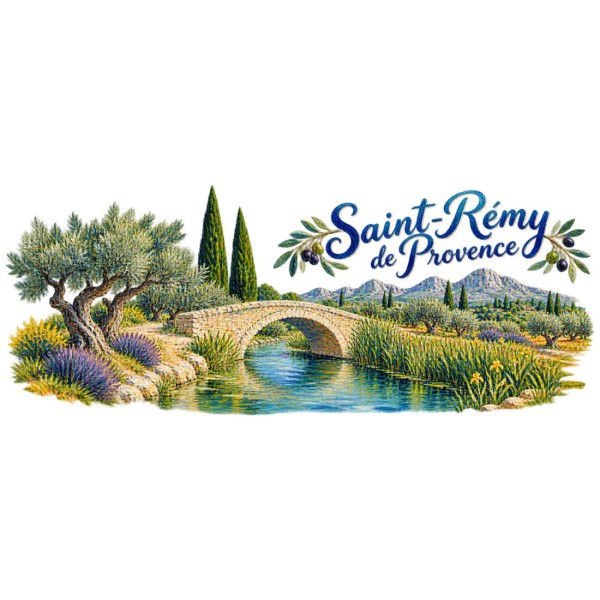 Mug Provence - Le Petit Pont des Alpilles, décor à plat